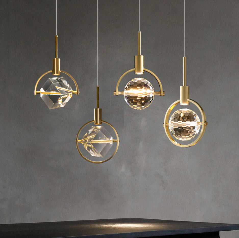 MIRODEMIÂ® Varigotti | Modern Crystal Gold LED Chandelier, Sphere