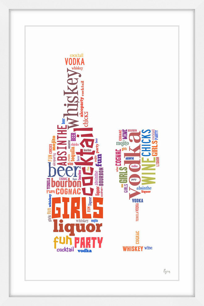 "Girls Liquor" Framed Painting Print, 12"x18"
