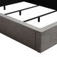 Cloud 43" Low Profile Queen Bed, Gray Fabric