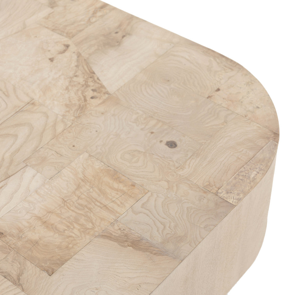 Blanco Coffee Table-Bleached Burl