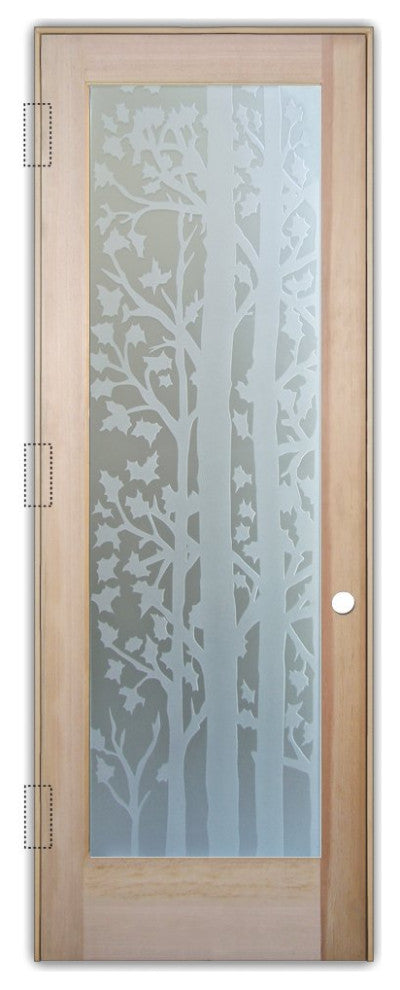 Interior Prehung Door or Interior Slab Door - Forest Trees - Douglas Fir...