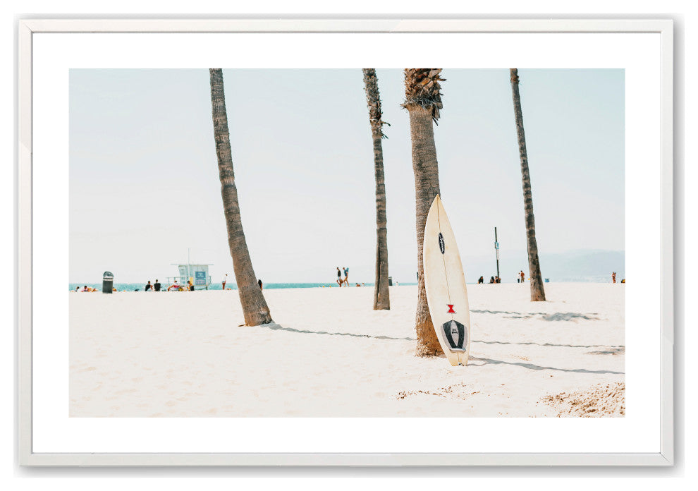 Opaque White 24" x 36" On the Shore Framed Print