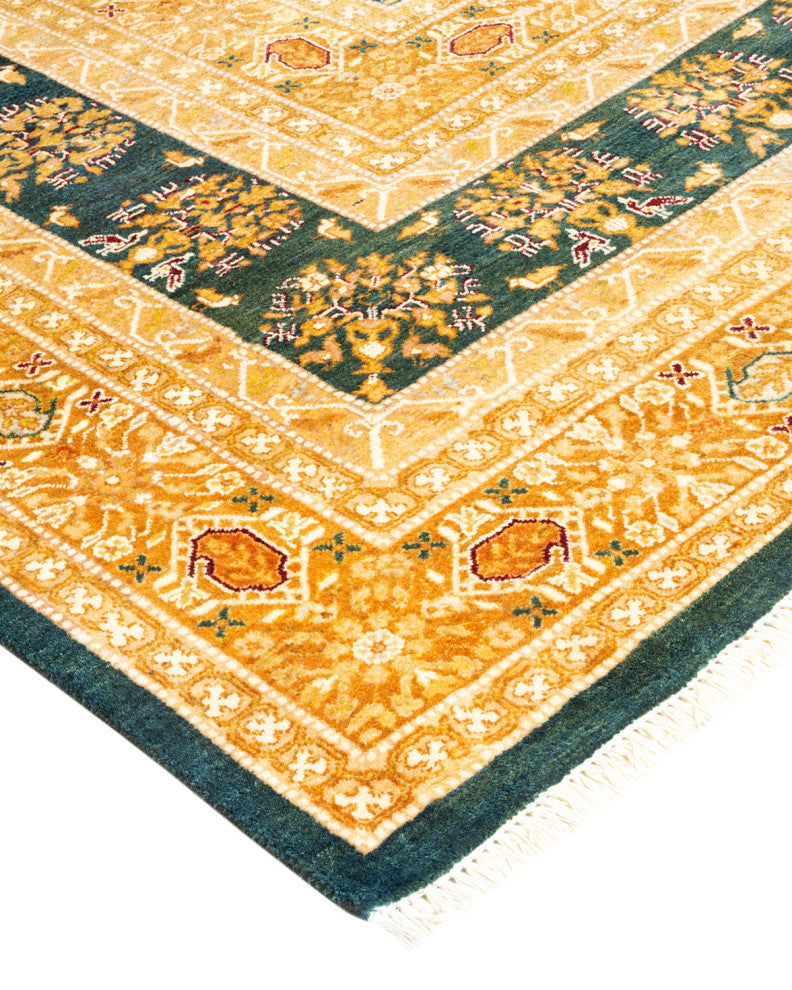 Mogul, One-of-a-Kind Hand-Knotted Area Rug Green, 9' 3 x 11' 10