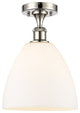 Innovations 516-1C-PN-GBD-91-LED 1 Light Semi-Flush Mount, Polished Nickel