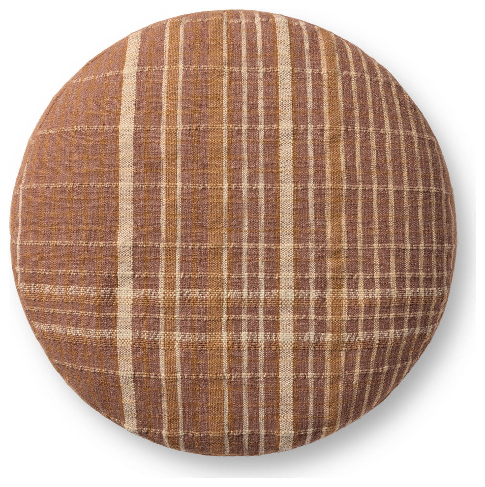 Chris Loves Julia x Loloi Wallace 36"W x 36"D x 17"H Round Pouf