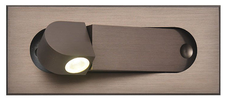 Modern Minimalistic Wall Lamp in European Style, Living Room, Bedroom, Brown, Neutral Light