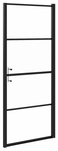 vidaXL Pivot Shower Door Bathroom Glass Door Screen Half Frosted Tempered Glass