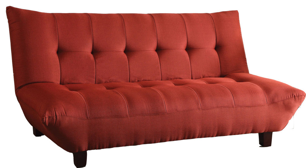 Adjustable Sofa, Red Linen Foam, Memory Foam, Simian Red Linen