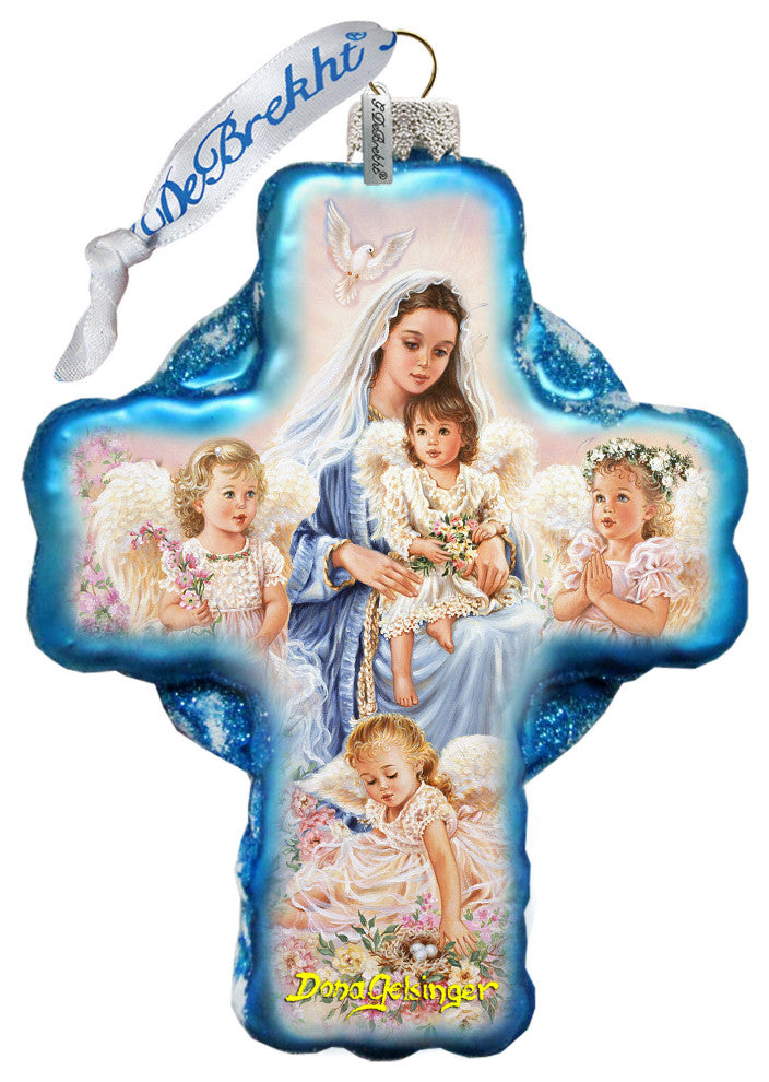 Blessing Cross Glass Ornament