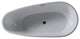Fine Fixtures Capsule Freestanding Bathtub With Drain, White, 67"