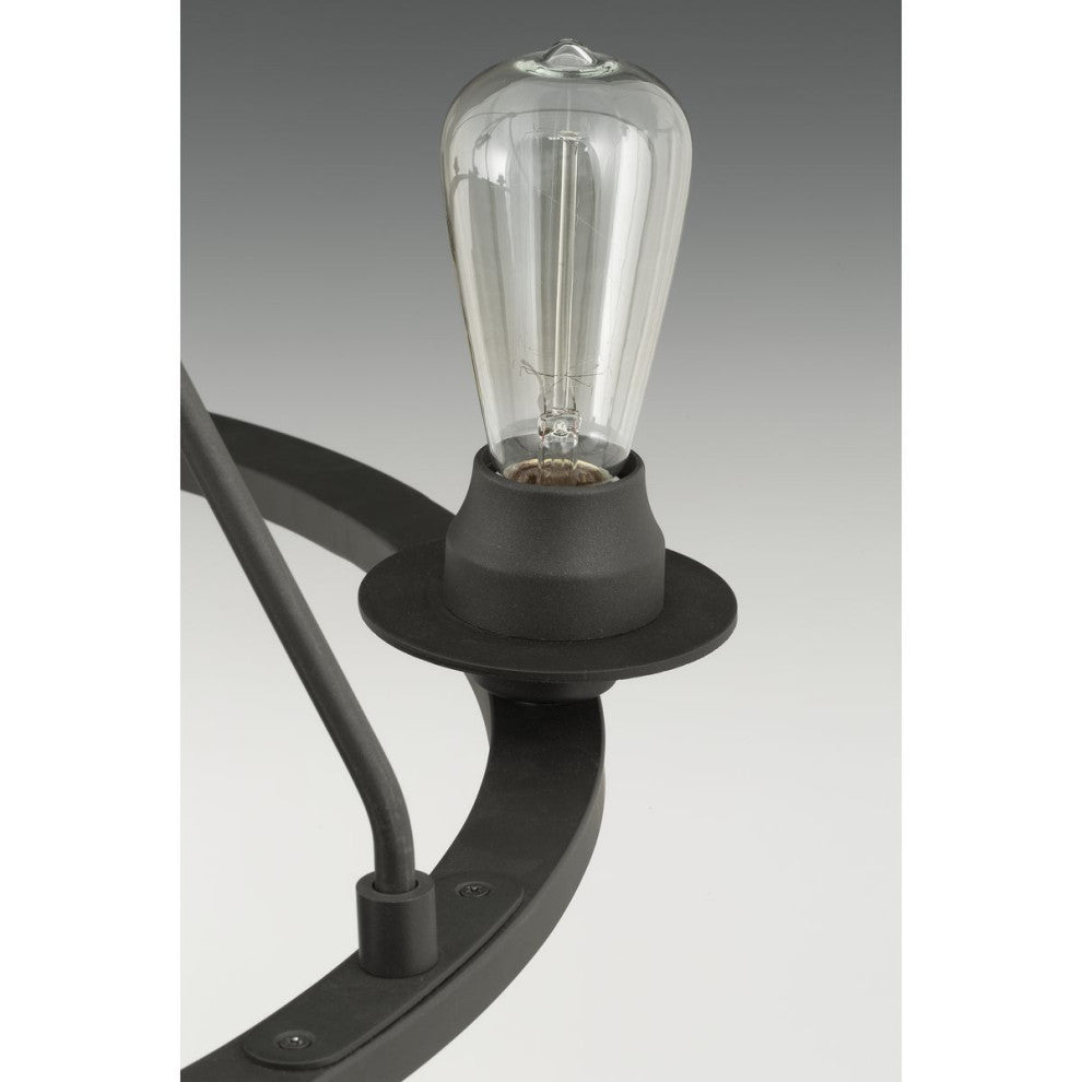Debut 3-Light Semi-Flush Convertible, Graphite