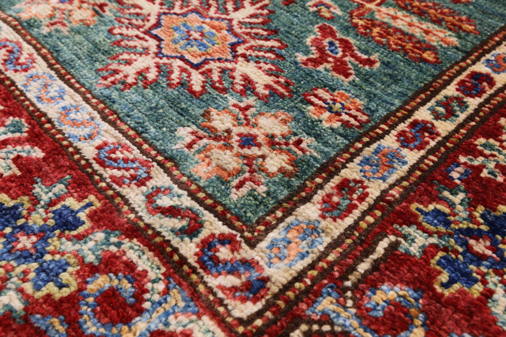 Super Kazak Handmade Wool Rug 1' 11" X 3' 1" - Q12981