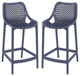 Home Square Patio Counter Stool in Dark Gray Finish - Set of 2