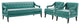 Concur Living Room Set Performance Velvet Set of 3 Teal