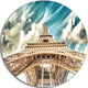 Eiffel Tower Under Blue Sky, Photography Round Metal Wall Art, 11"