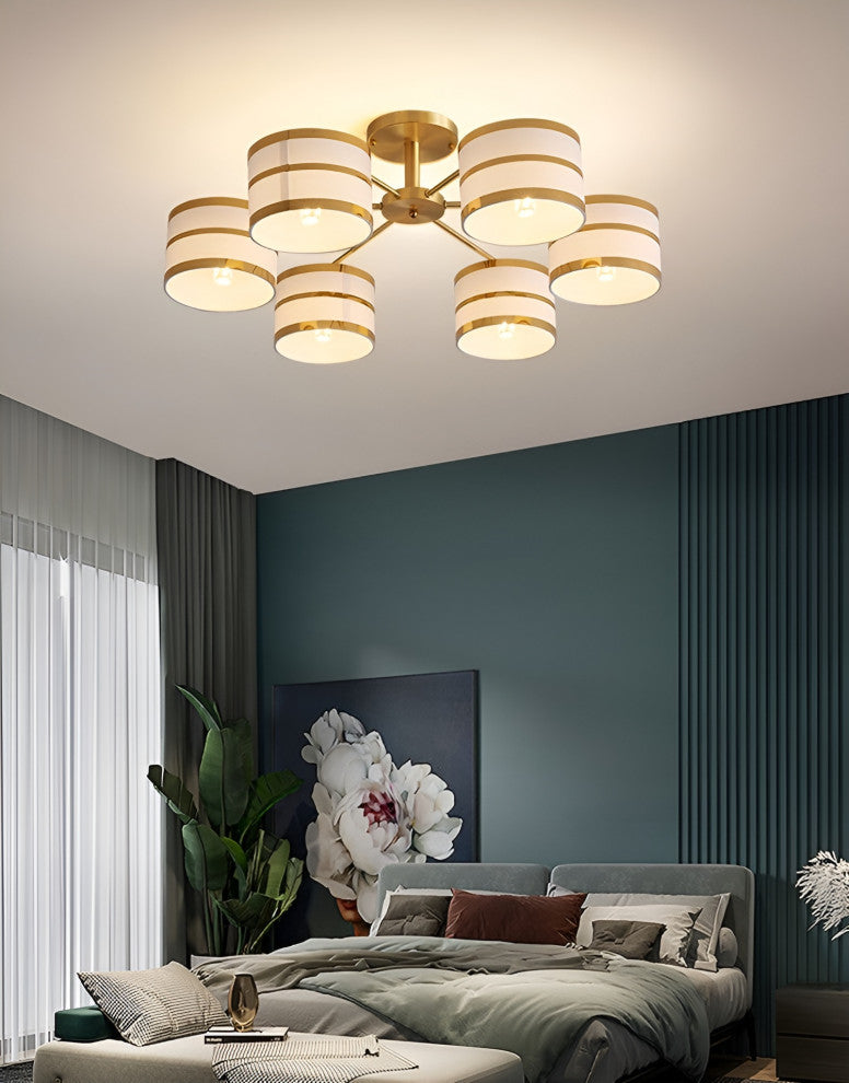 Inarzo | Post-Modern LED Chandelier For Bedroom, Study, Dining Room, 6 Heads