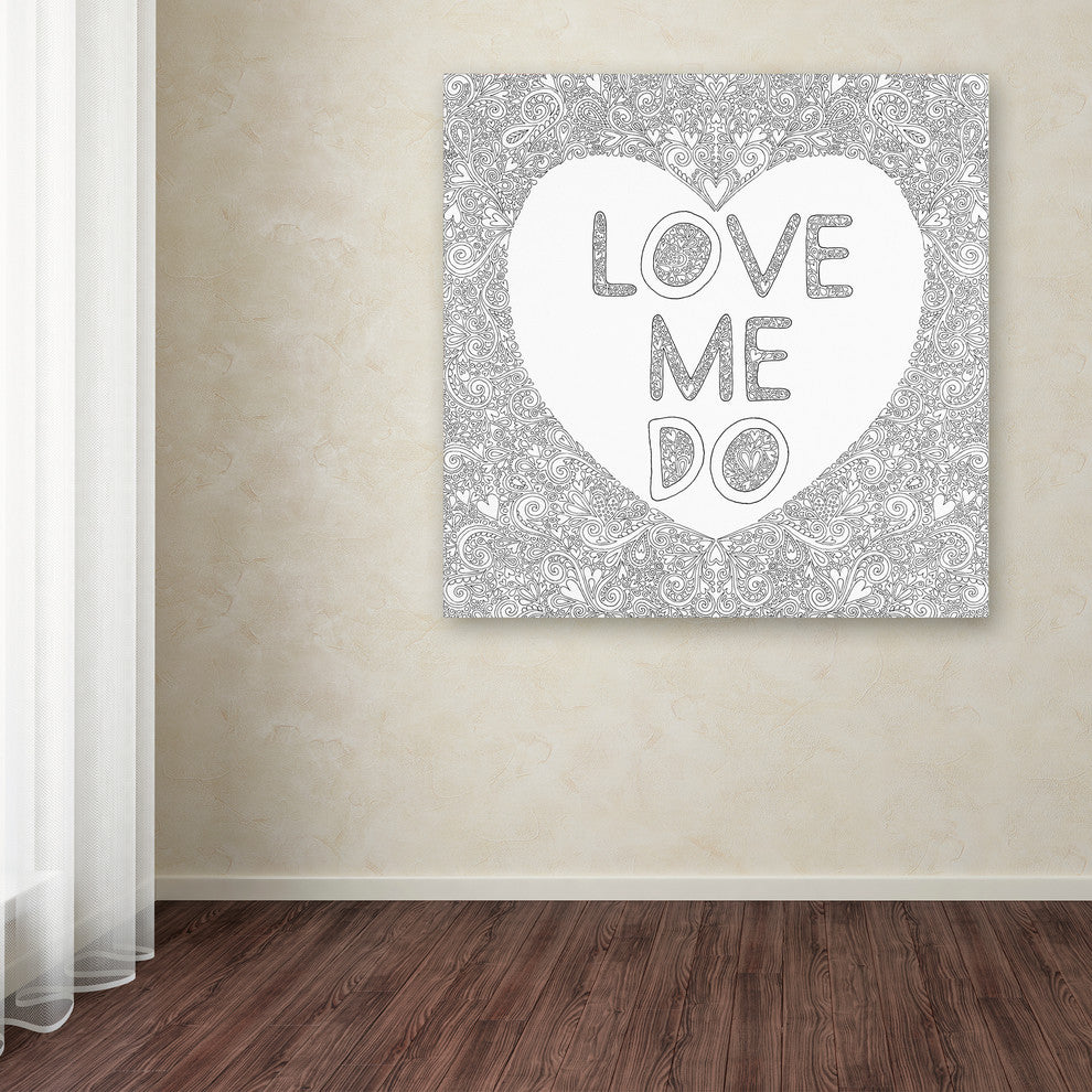 Hello Angel ''Love Me Do'' Canvas Art, 35x35