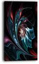 "Blue Abstract Floral Shapes" Floral Wall Art Canvas, 16"x32"