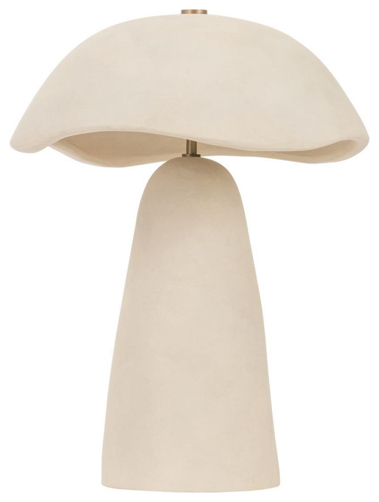 Soloma Table Lamp, Patina Brass/Ceramic Artisan White