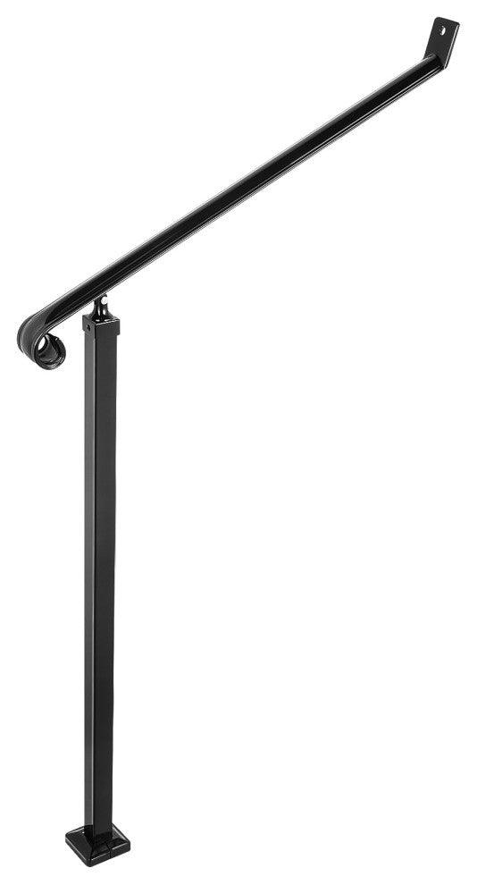 Handrails for Outdoor Steps Wrought Iron Step Railings, Fit 2-3 Steps