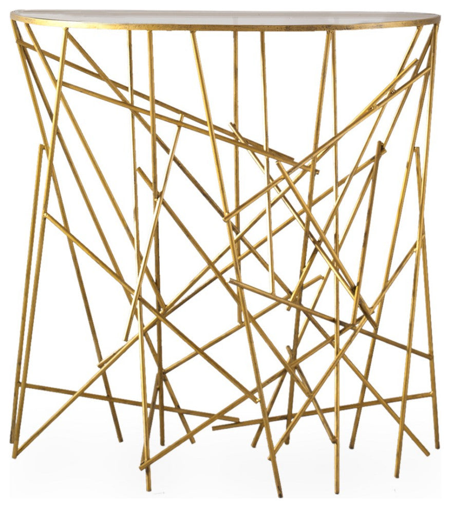 Uttermost Philosopher Gold Console Table 25175