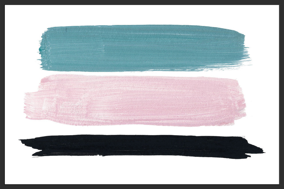 "Horizontal Swatches" Floater Framed Painting Print on Canvas, 60"x40"