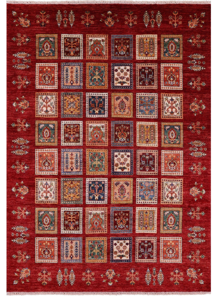 Tribal Persian Gabbeh Hand Knotted Rug 5' 8" X 8' 1" Q4940