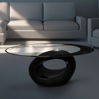 Stylish  Oval Shape Coffee Table, Black