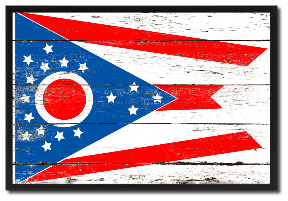 Ohio State Flag Canvas Print, 28"x37"