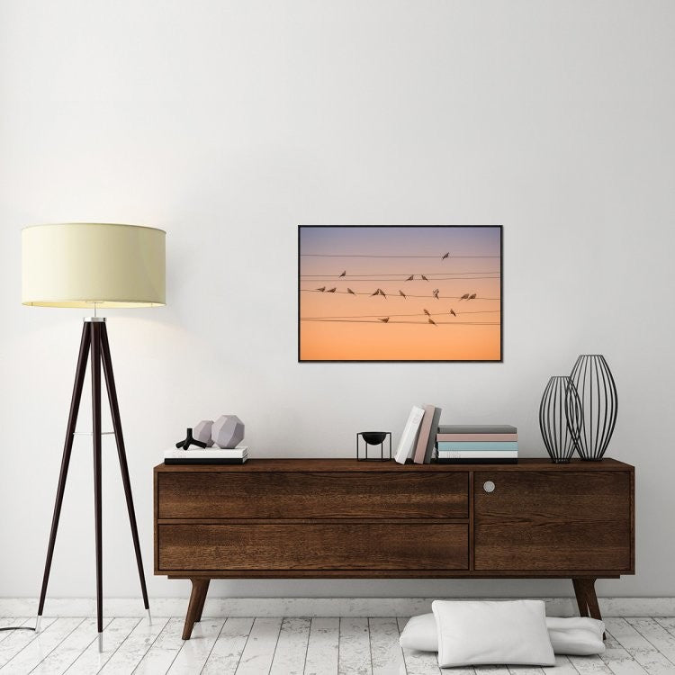 "Music Of Light" Framed Canvas Giclee by John Fan, 37x25"
