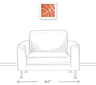 Basketball Lines 12x12 Canvas Wall Art