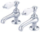 Vintage Classic Basin Lavatory Faucet, Chrome, "Hot" and "Cold" Lever