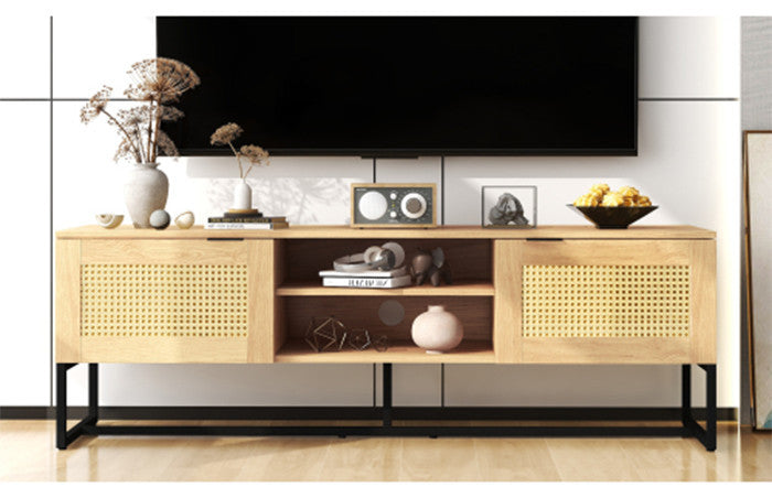 60 inch Wicker TV stand modern wood TV cabinet