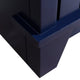 37" Single Sink Vanity, Blue Finish With White Engineered Stone Top