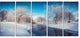 Amazing Winter in City Park, Landscape Canvas Print, 60"x28", 5 Panels