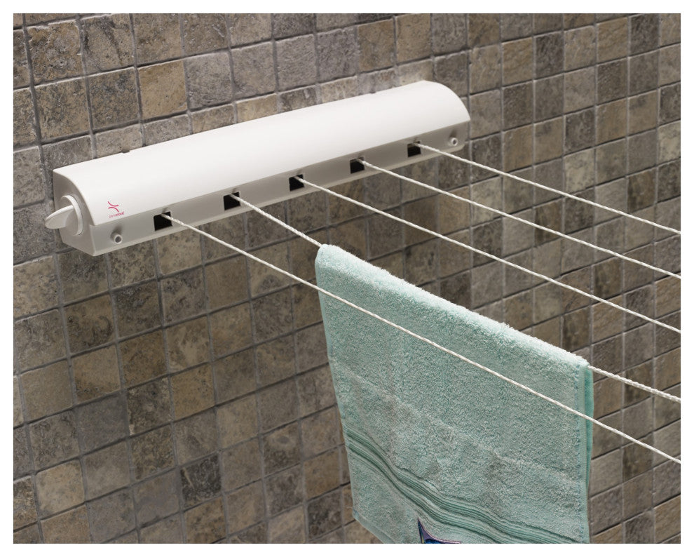 Heavy Duty Retractable Clothesline Indoor 5-Line 4.2 Meter (White)
