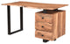Stafford 54" Writing Desk with Storage, Brown