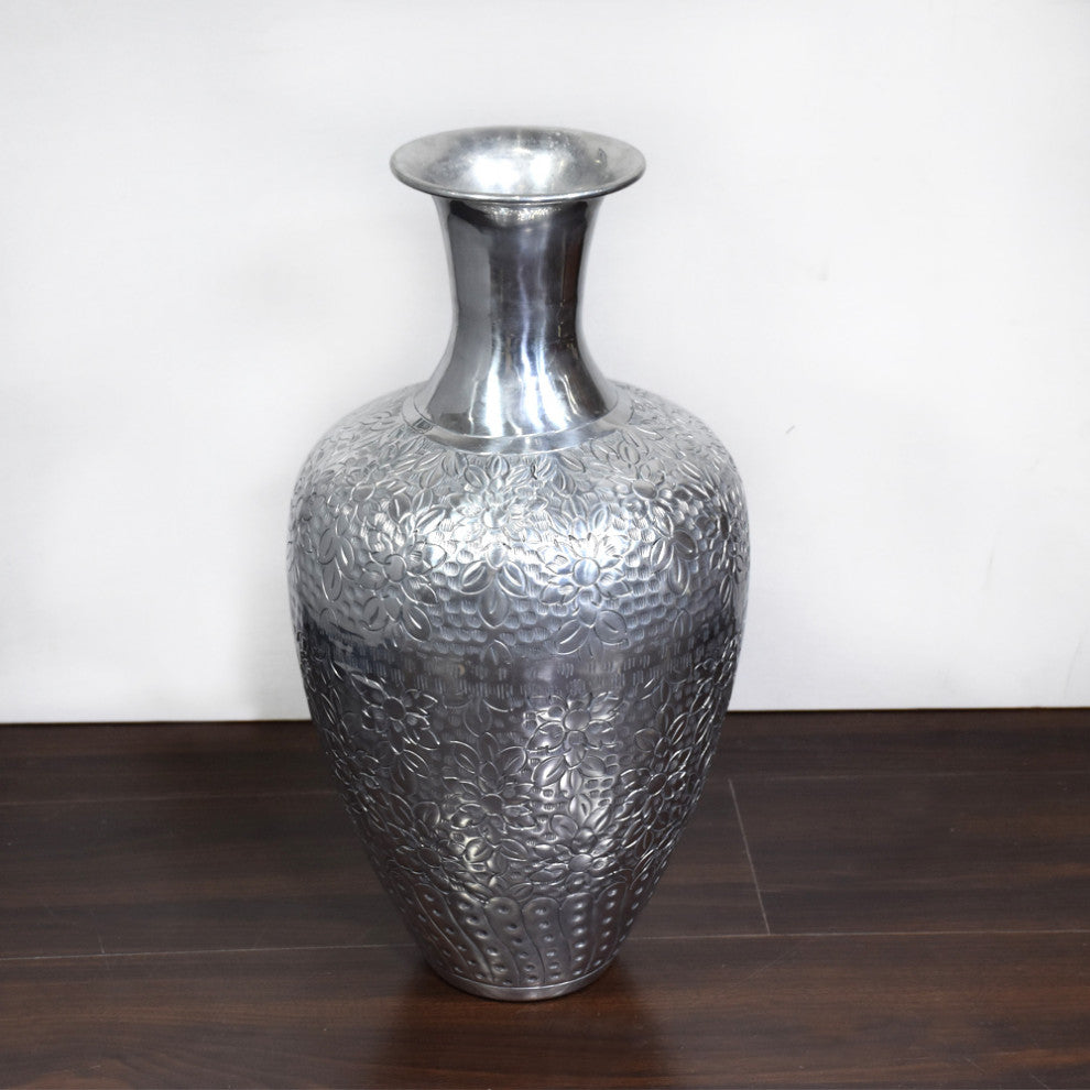 Handmade Aluminium Traditional Floor Flower vases For Indoor, Gold