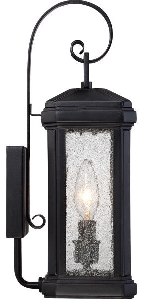 Quoizel TML8405K One Light Outdoor Wall Lantern Trumbull Mystic Black