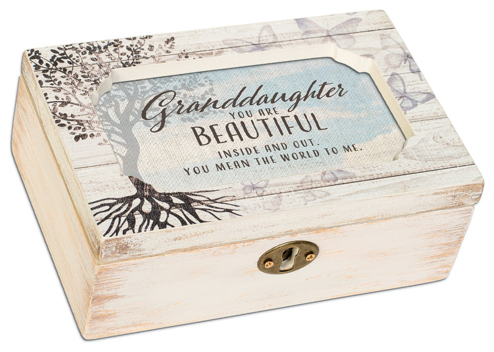 Music Keepsake Box Granddaughter Beautiful To Me