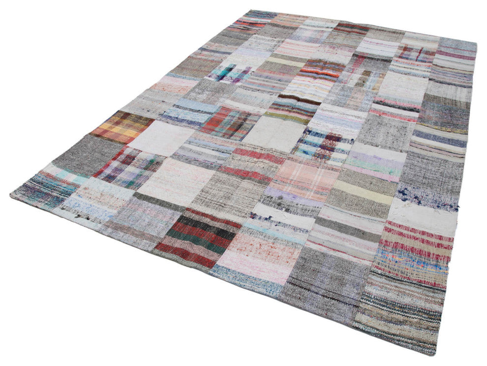 Rug N Carpet - Handmade Oriental 6' 11'' x 10' 0'' Vintage Patchwork Kilim Rug