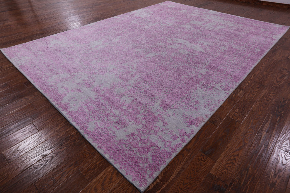 Handmade Wool and Silk Persian Rug 8' 10" X 12' 4" Q6263