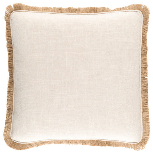 Surya Ellery Throw Pillows, Beige, Tan, 22" x 22", Pillow Cover Only