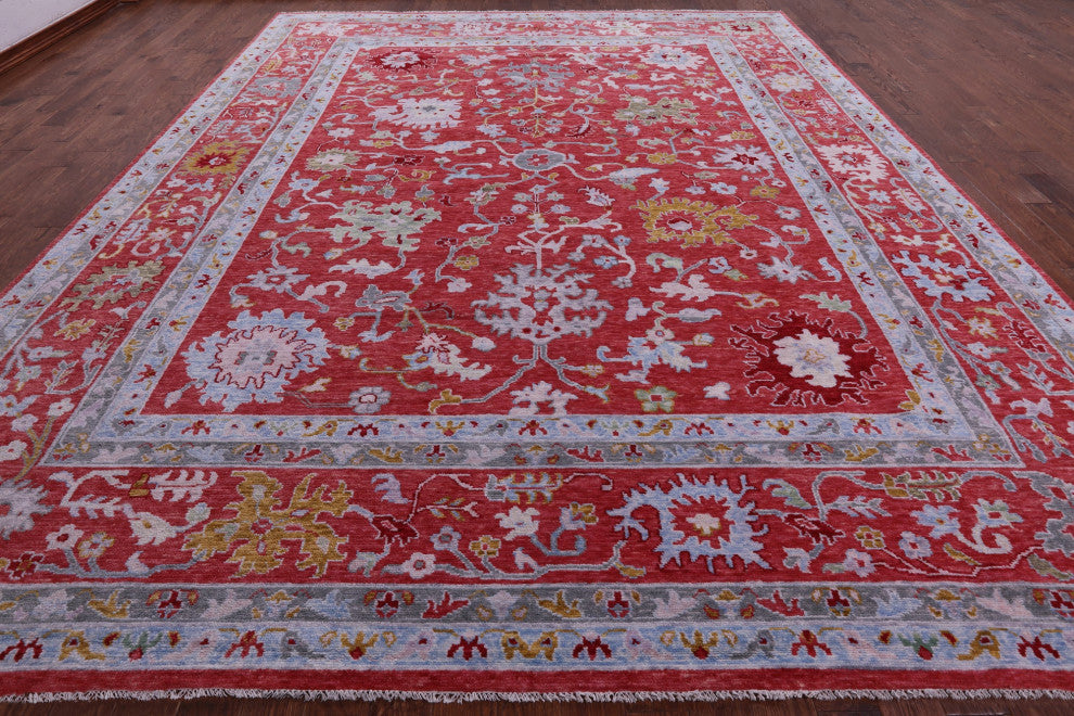 12' 3" X 15' 0" Hand Knotted Turkish Oushak Wool Rug - Q13421