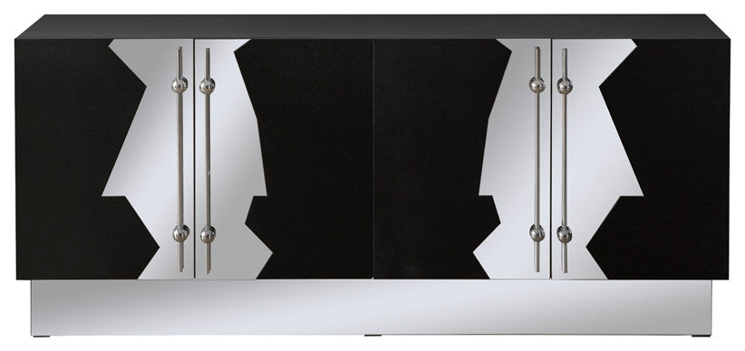 Callista Sideboard, Black and Silver