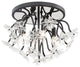 Varaluz Wildflower Four Light Semi-Flush Mount, Matte Black