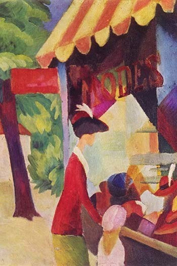 Before Hutladen (Woman with a Red Jacket and Child) - Canvas Poster 20" x 30"
