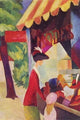 Before Hutladen (Woman with a Red Jacket and Child) - Canvas Poster 20" x 30"