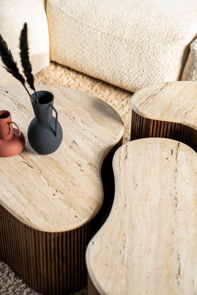 Organic Travertine Coffee Table | Eleonora Mari, Medium