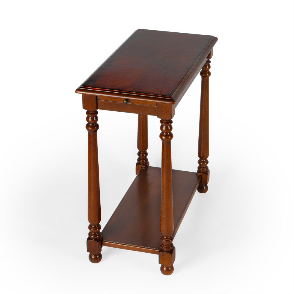 Devane Chairside Table, Medium Brown